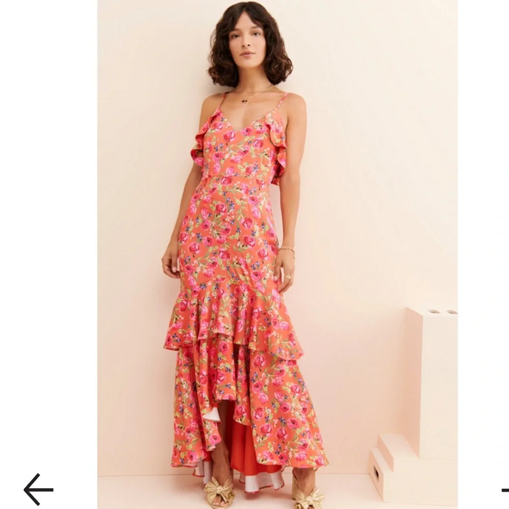 Keepsake the Label Peach Floral Maxi Dress - Picture 1 of 12